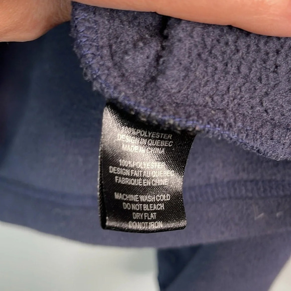 THE HOOKE Brand + Plenty Humanwear Tech Fleece Pullover Hoodie Navy Brown Zip L - Picture 11 of 13